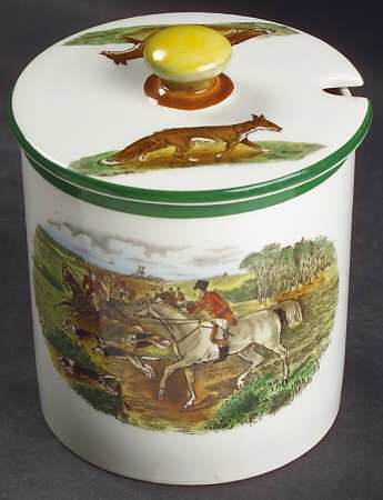 Herring Hunt, The Hunt (Green, Scalloped) Jam/Jelly & Lid