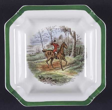 Herring Hunt, The Hunt (Green, Scalloped) 4" Ashtray
