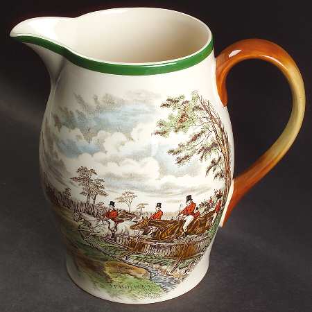 Herring Hunt, The Hunt (Green, Scalloped) 64 Oz Liverpool Jug