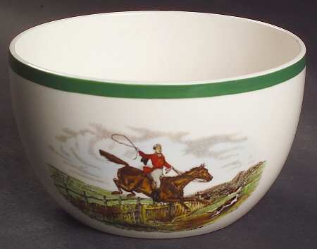 Herring Hunt, The Hunt (Green, Scalloped) Rice Bowl
