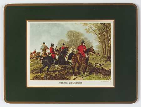 Herring Hunt, The Hunt (Green, Scalloped) Corkboard Placemat
