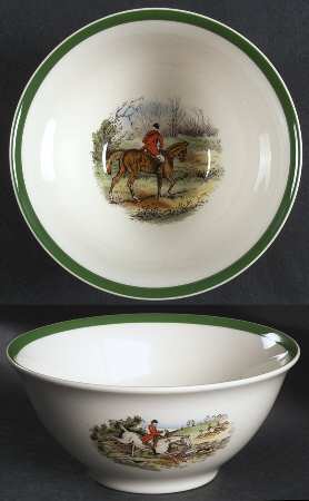 Herring Hunt, The Hunt (Green, Scalloped) Nut Dish