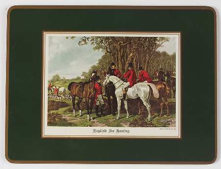 Herring Hunt, The Hunt (Green, Scalloped) Corkboard Placemat