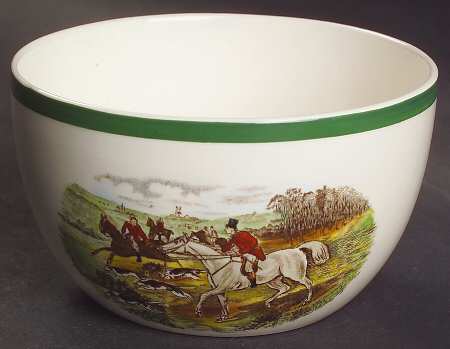 Herring Hunt, The Hunt (Green, Scalloped) Rice Bowl