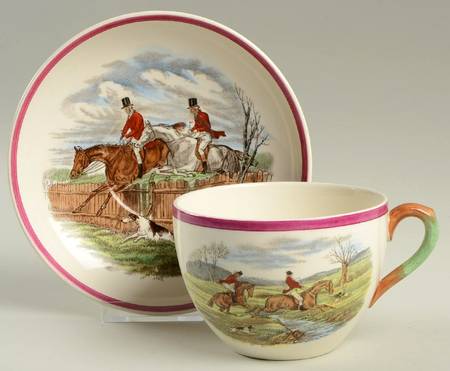 Herring Hunt The Hunt Red Oversized Cup & Saucer Set