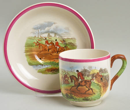 Herring Hunt The Hunt Red Oversized Cup & Saucer Set