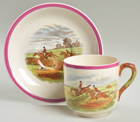 Herring Hunt The Hunt Red Oversized Cup & Saucer Set by Spode