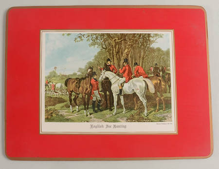 Herring Hunt The Hunt Red Corkboard Placemat by Spode