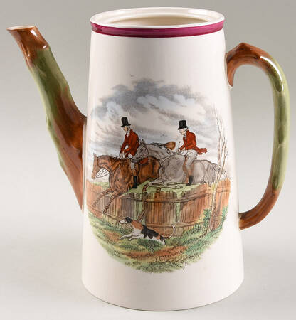Herring Hunt The Hunt Red Coffee Pot No Lid