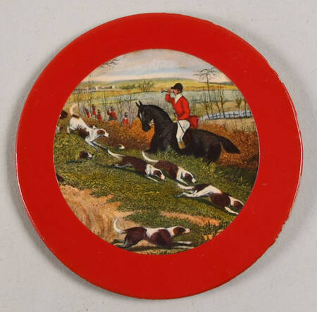 Herring Hunt The Hunt Red Round Cork Coaster