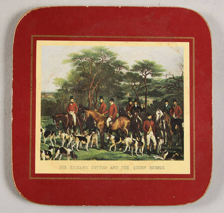Herring Hunt The Hunt Red Suare Corkback Coaster