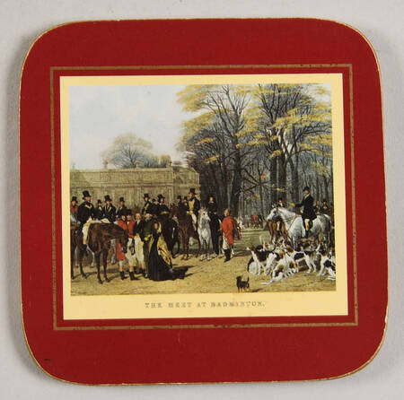 Herring Hunt The Hunt Red Square Corkback Coaster by Spode