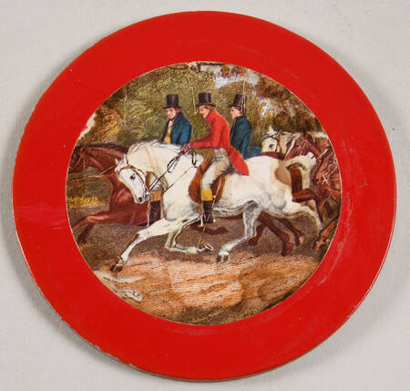 Herring Hunt The Hunt Red Round Cork Coaster by Spode