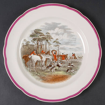 Herring Hunt The Hunt Red Dinner Plate by Spode