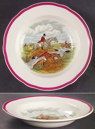 Herring Hunt The Hunt Red Rim Soup Bowl