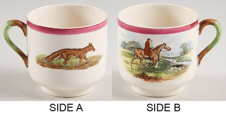 Herring Hunt The Hunt Red Flat Demitasse Cup by Spode