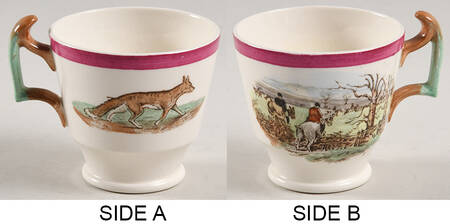 Herring Hunt The Hunt Red Footed Demitasse Cup by Spode