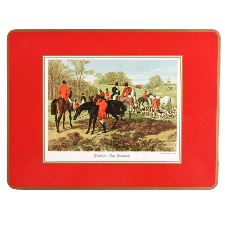 Herring Hunt The Hunt Red Corkboard Placemat by Spode
