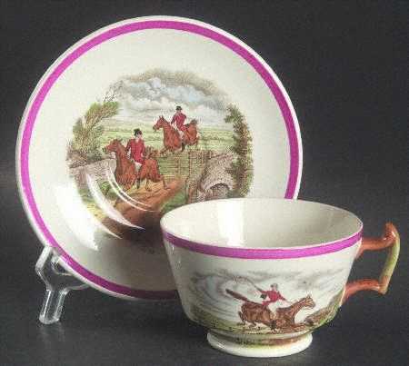 Herring Hunt The Hunt Red Footed Cup & Saucer Set