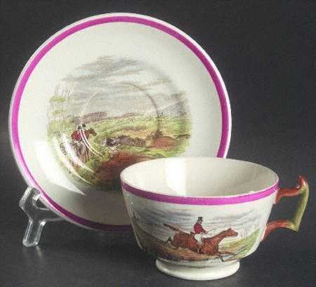 Herring Hunt The Hunt Red Footed Cup & Saucer Set