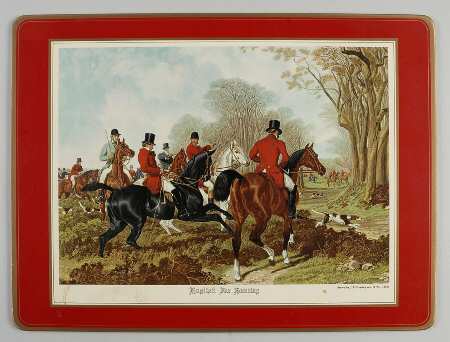 Herring Hunt The Hunt Red Corkboard Placemat by Spode