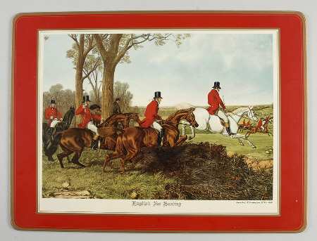 Herring Hunt The Hunt Red Corkboard Placemat by Spode
