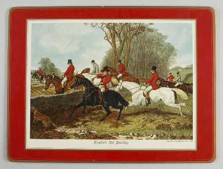 Herring Hunt The Hunt Red Corkboard Placemat by Spode