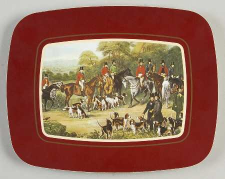 Herring Hunt The Hunt Red Rectangular Melamine Casserole Stand