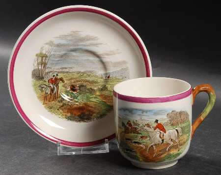 Herring Hunt The Hunt Red Footed Cup & Saucer Set