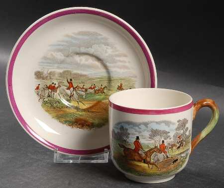 Herring Hunt The Hunt Red Footed Cup & Saucer Set