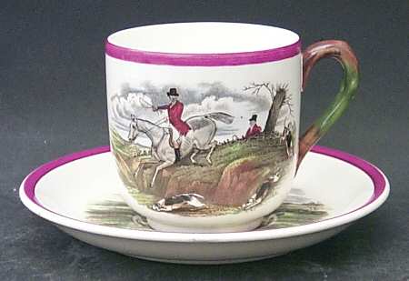 Herring Hunt The Hunt Red Footed Cup & Saucer Set