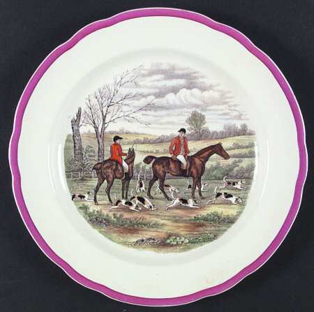 Herring Hunt The Hunt Red Dinner Plate by Spode