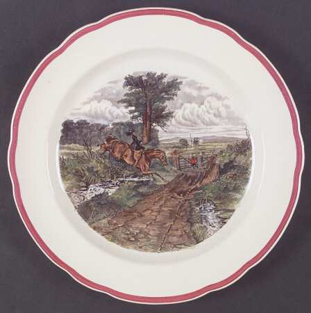 Herring Hunt The Hunt Red Dinner Plate by Spode