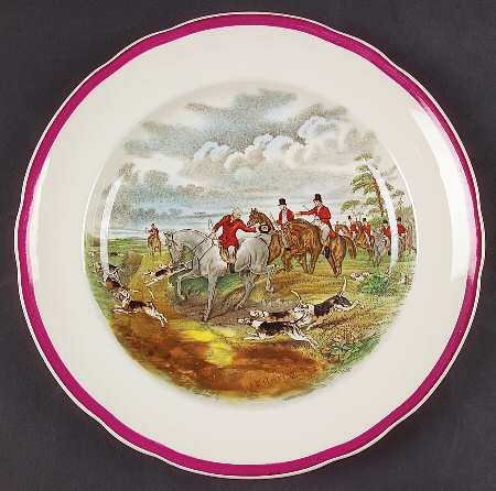 Herring Hunt The Hunt Red Luncheon Plate by Spode