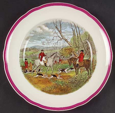 Herring Hunt The Hunt Red Luncheon Plate by Spode