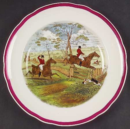 Herring Hunt The Hunt Red Luncheon Plate by Spode