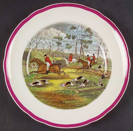 Herring Hunt The Hunt Red Luncheon Plate by Spode