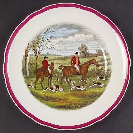 Herring Hunt The Hunt Red Luncheon Plate by Spode