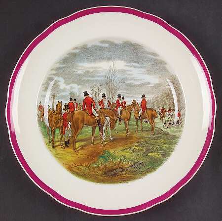Herring Hunt The Hunt Red Luncheon Plate by Spode