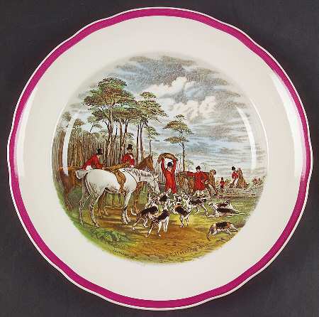 Herring Hunt The Hunt Red Luncheon Plate by Spode