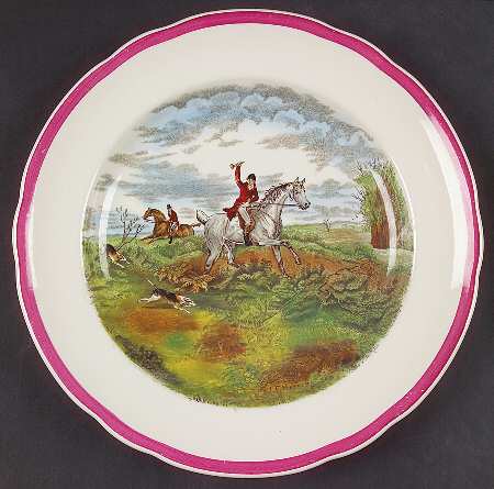 Herring Hunt The Hunt Red Luncheon Plate by Spode