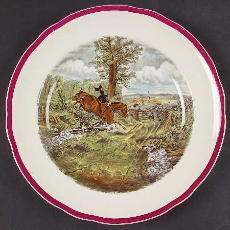 Herring Hunt The Hunt Red Luncheon Plate by Spode
