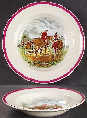 Herring Hunt The Hunt Red Rim Soup Bowl