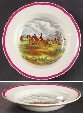 Herring Hunt The Hunt Red Rim Soup Bowl