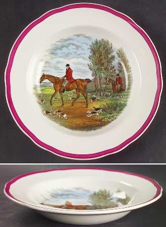 Herring Hunt The Hunt Red Rim Soup Bowl