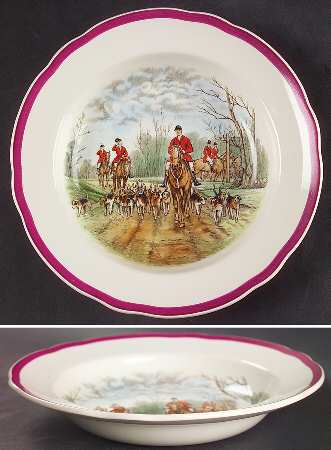 Herring Hunt The Hunt Red Rim Soup Bowl