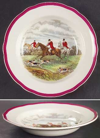 Herring Hunt The Hunt Red Rim Soup Bowl