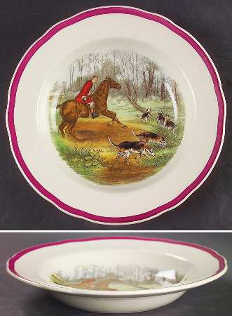 Herring Hunt The Hunt Red Rim Soup Bowl