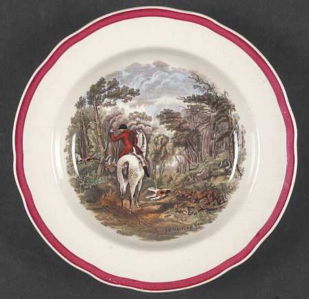 Herring Hunt The Hunt Red Rim Soup Bowl