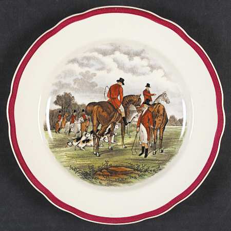 Herring Hunt The Hunt Red Salad Plate